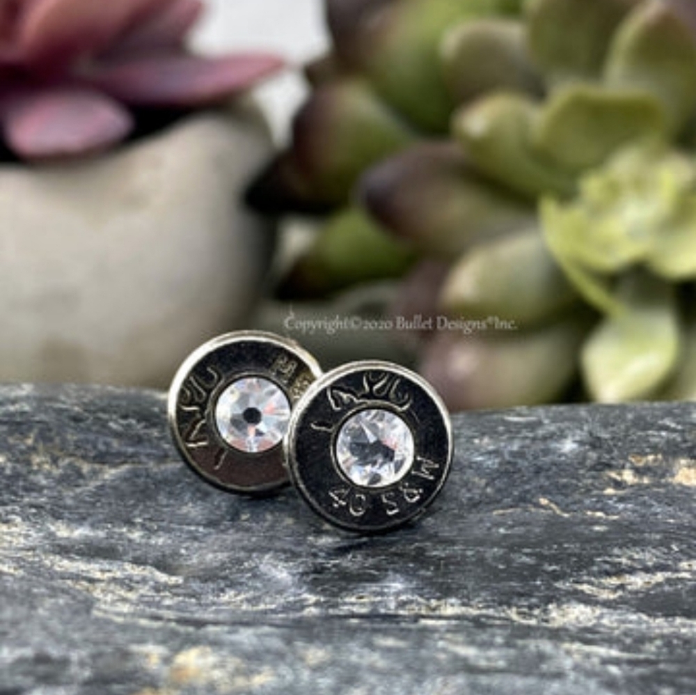 💥Winchester💥 Swarovski Rhinestone 💎w/Stainless Post 40 S&B Bullet Studs